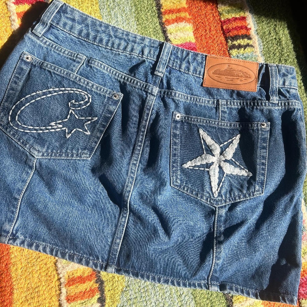 Cortiez denim mini skirt